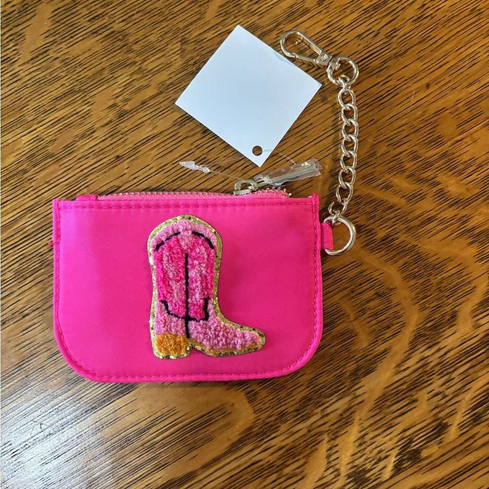 Pink Coin Purse with Boot Design